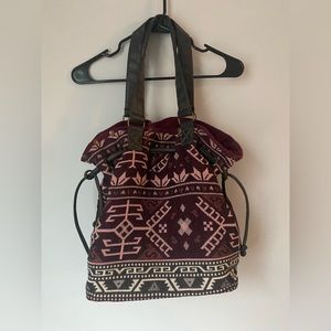 Carpisa tote Purse (maroon, pink, cream)